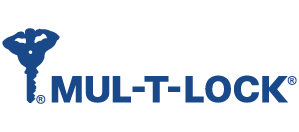 Logo da Mul-t-lock marca de trava para carro e segurança.
