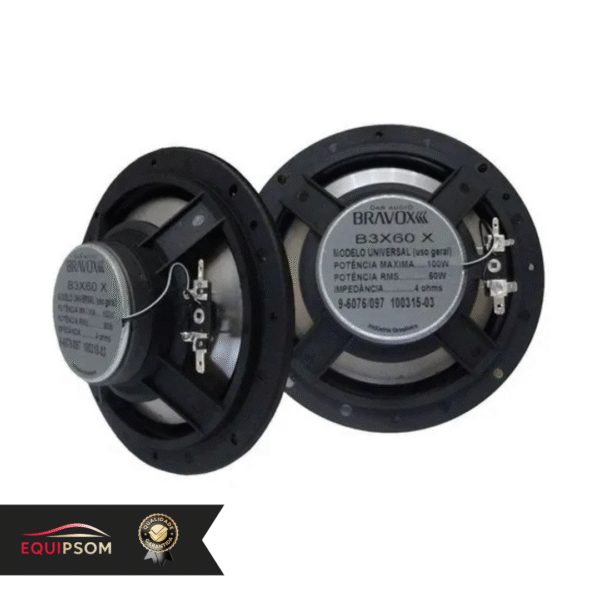 Se você busca melhorar a qualidade sonora do seu veículo sem complicações, o Alto-Falante Triaxial Bravox B3X60X é a escolha ideal. Com design triaxial, oferece reprodução equilibrada de graves, médios e agudos, garantindo uma experiência sonora superior.