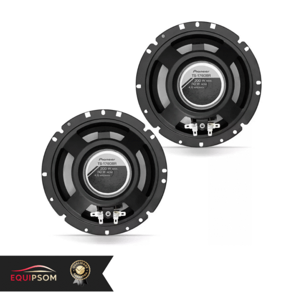 Melhore o som do seu carro com o Alto-Falante Triaxial Pioneer TS-1760BR 6”. Potência de 100W RMS por par, design compacto e som de alta qualidade.