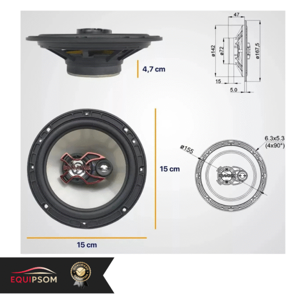Se você busca melhorar a qualidade sonora do seu veículo sem complicações, o Alto-Falante Triaxial Bravox B3X60X é a escolha ideal. Com design triaxial, oferece reprodução equilibrada de graves, médios e agudos, garantindo uma experiência sonora superior.