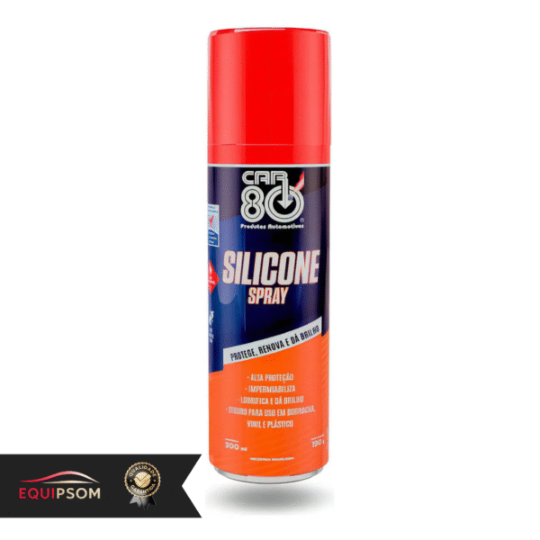 Silicone Spray CAR 80 300ml - Brilho Protecao e Lubrificacao para Plasticos e Borrachas