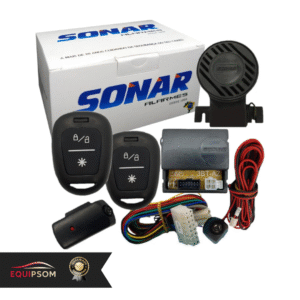 Proteja seu carro com o Alarme Sonar Plus! Universal, com 2 controles anti-clonagem (Hopping Code), sirene, ultrassom, bloqueio de motor e funções pânico/anti-assalto. Segurança completa e confiável.