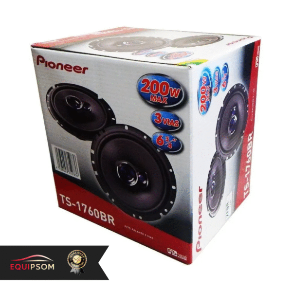 Melhore o som do seu carro com o Alto-Falante Triaxial Pioneer TS-1760BR 6”. Potência de 100W RMS por par, design compacto e som de alta qualidade.