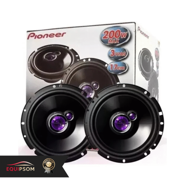 Melhore o som do seu carro com o Alto-Falante Triaxial Pioneer TS-1760BR 6”. Potência de 100W RMS por par, design compacto e som de alta qualidade.